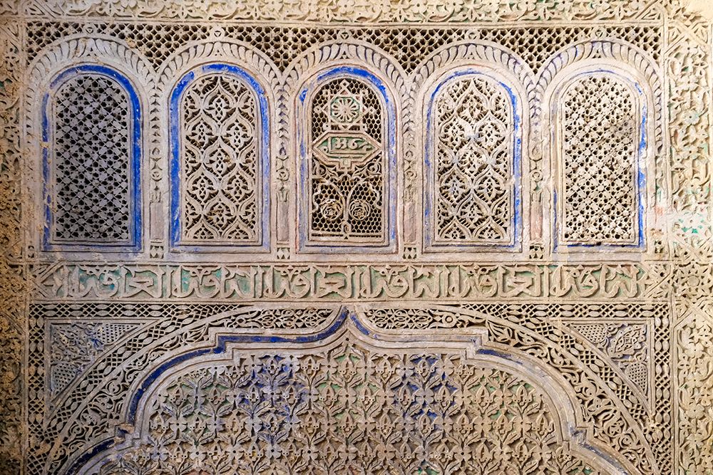 Fes-Morocco Beautiful hand carved plaster detail-Moorish design